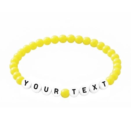 Lemon Yellow 6mm Personalised Bracelet 617