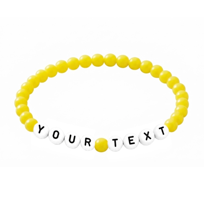 Yellow 6mm Personalised Bracelet 618