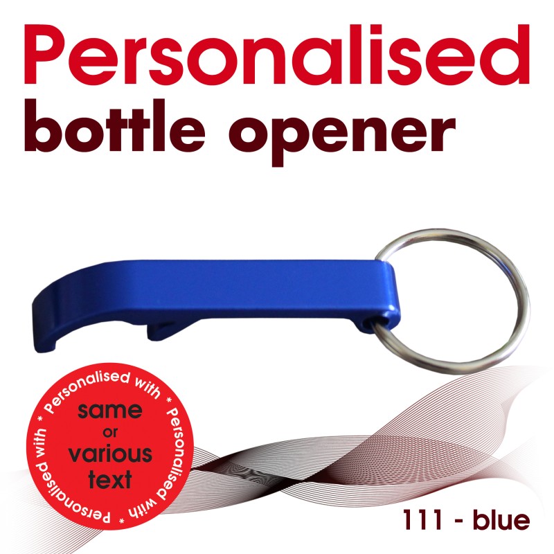 Key ring 111 blue (bottle opener)