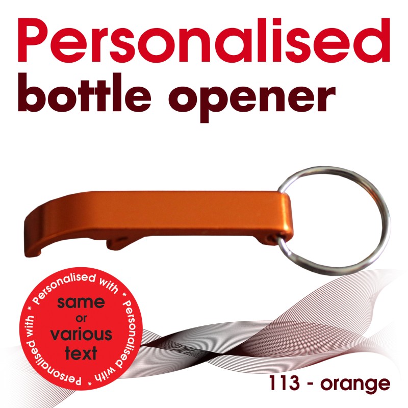 Key ring 113 orange (bottle opener)
