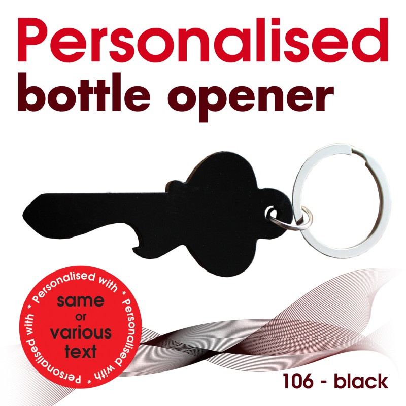 Key ring 106 black (bottle opener)