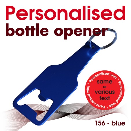 Key ring 156 blue (bottle opener)