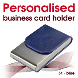 Business card holder 34 blue