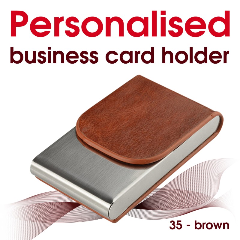 Business card holder 35 brown
