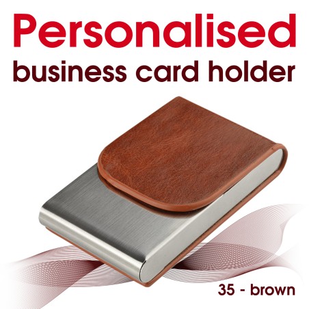 Business card holder 35 brown