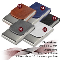 Business card holder 35 brown