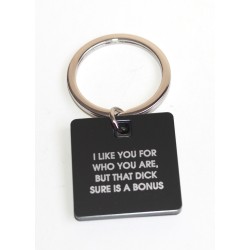 Key ring 079 - pink square