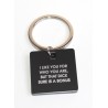 Key ring 079 - pink square