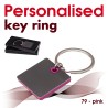 Key ring 079 - pink square