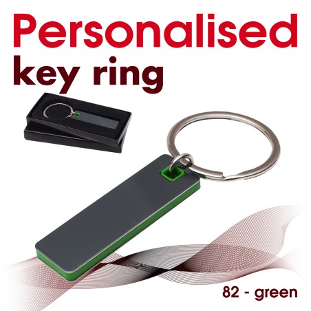 Key ring 082 - green rectangle