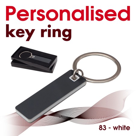 Key ring 083 - white rectangle