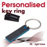 Key ring 085 - light blue rectangle