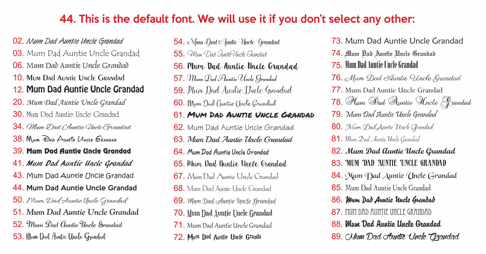 Font Selection
