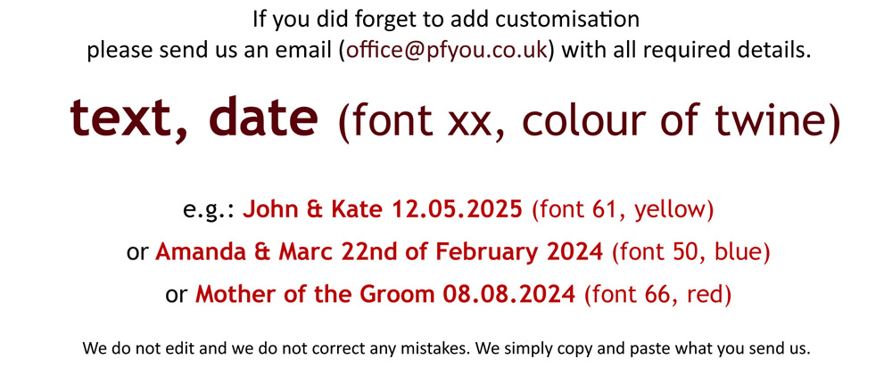 Personalised gifts