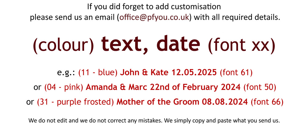Personalised gifts