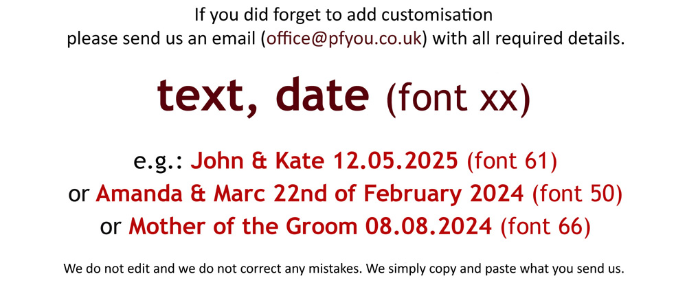 Personalised gifts